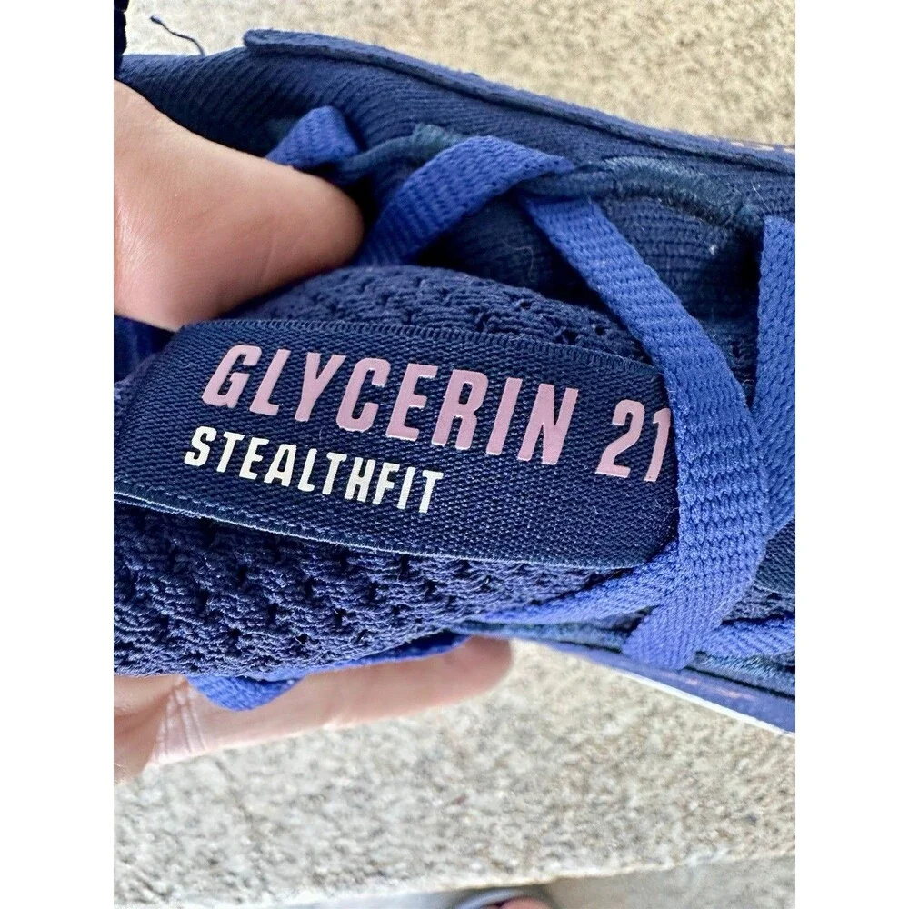 Brooks Glycerin StealthFit 21 Women’s 10 B Navy Blue Running Shoes 120410
